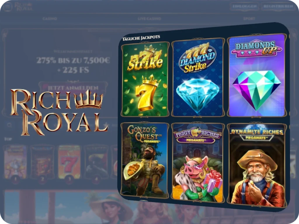 Rich Royal Casino Jackpot List