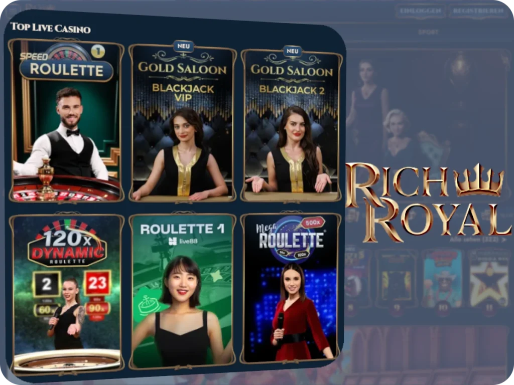 Casino RichRoyal Live Spieleliste