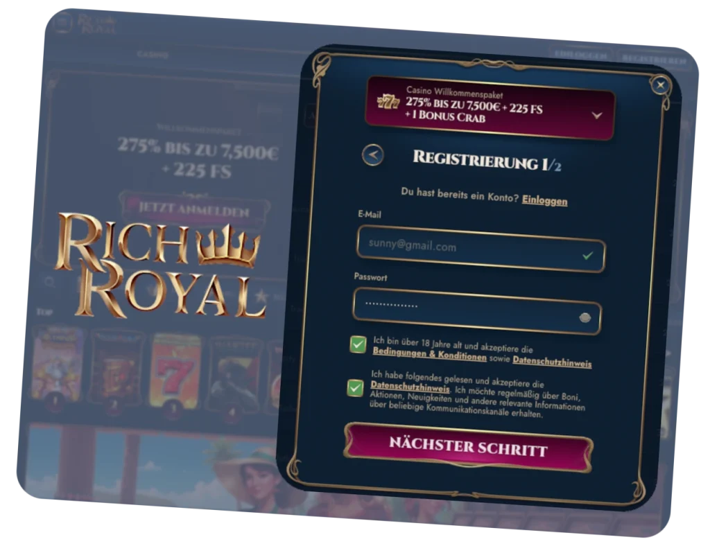 Rich Royal Registration
